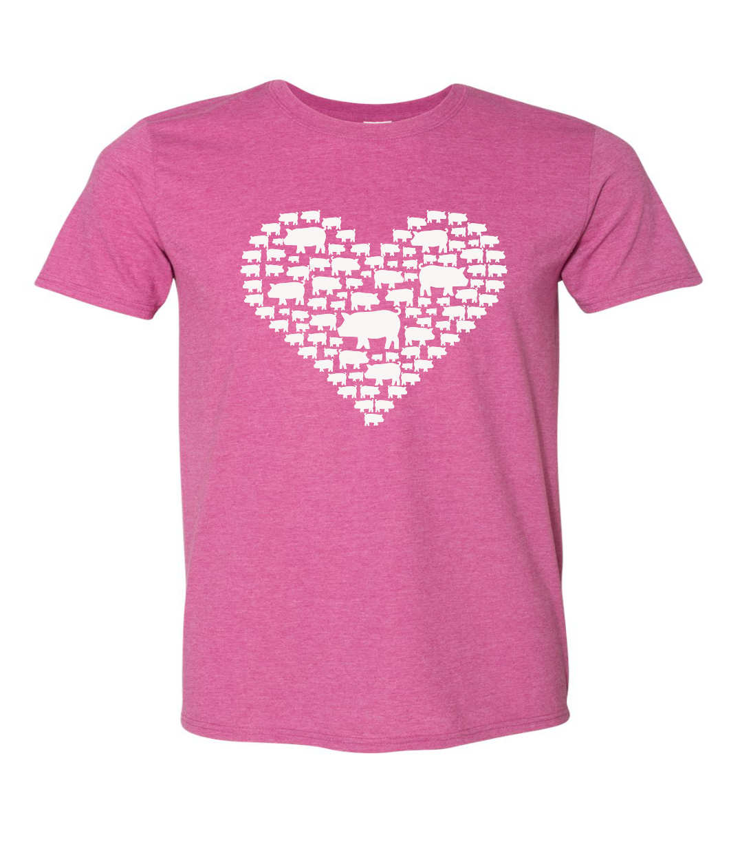 Love Pigs T-Shirt - ADULT UNISEX - Pink