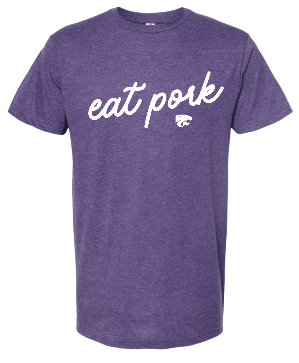 Eat Pork T-Shirt - ADULT UNISEX - Purple