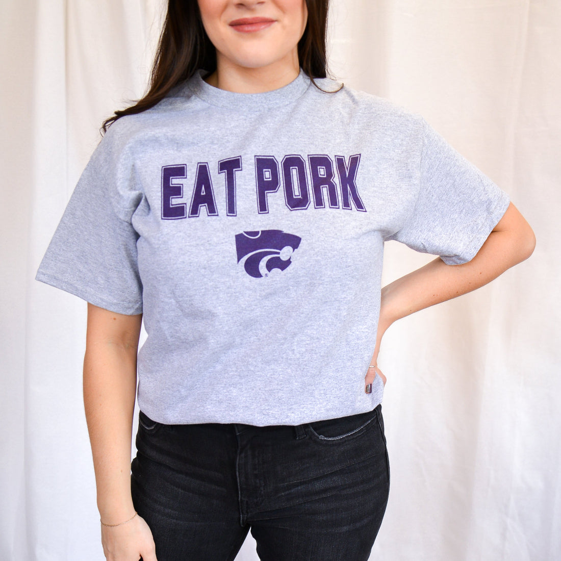 Eat Pork T-Shirt - ADULT UNISEX - Grey