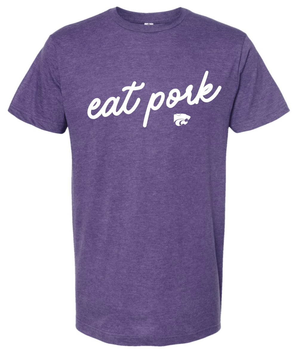 Eat Pork T-Shirt - YOUTH UNISEX - Purple
